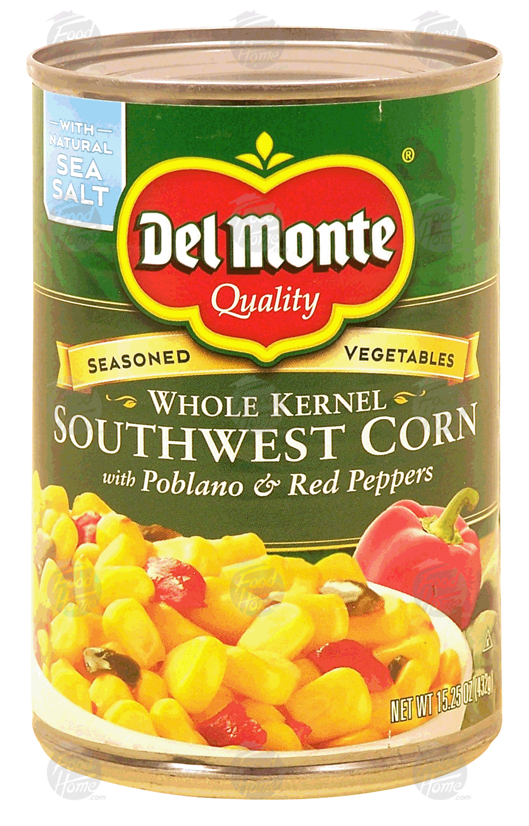 Del Monte  whole kernel southwest corn with poblano & red peppers Full-Size Picture